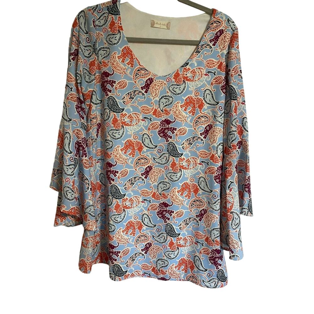 ALTER'D STATE Woman’s Long Sleeve Dress Blue Bohemian Size Small Made In USA